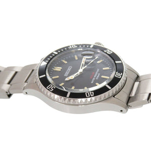 新品同様 セイコー V157-HAD0 SS ブラック ソーラー電波 腕時計 黒文字盤 1608【中古】SEIKO