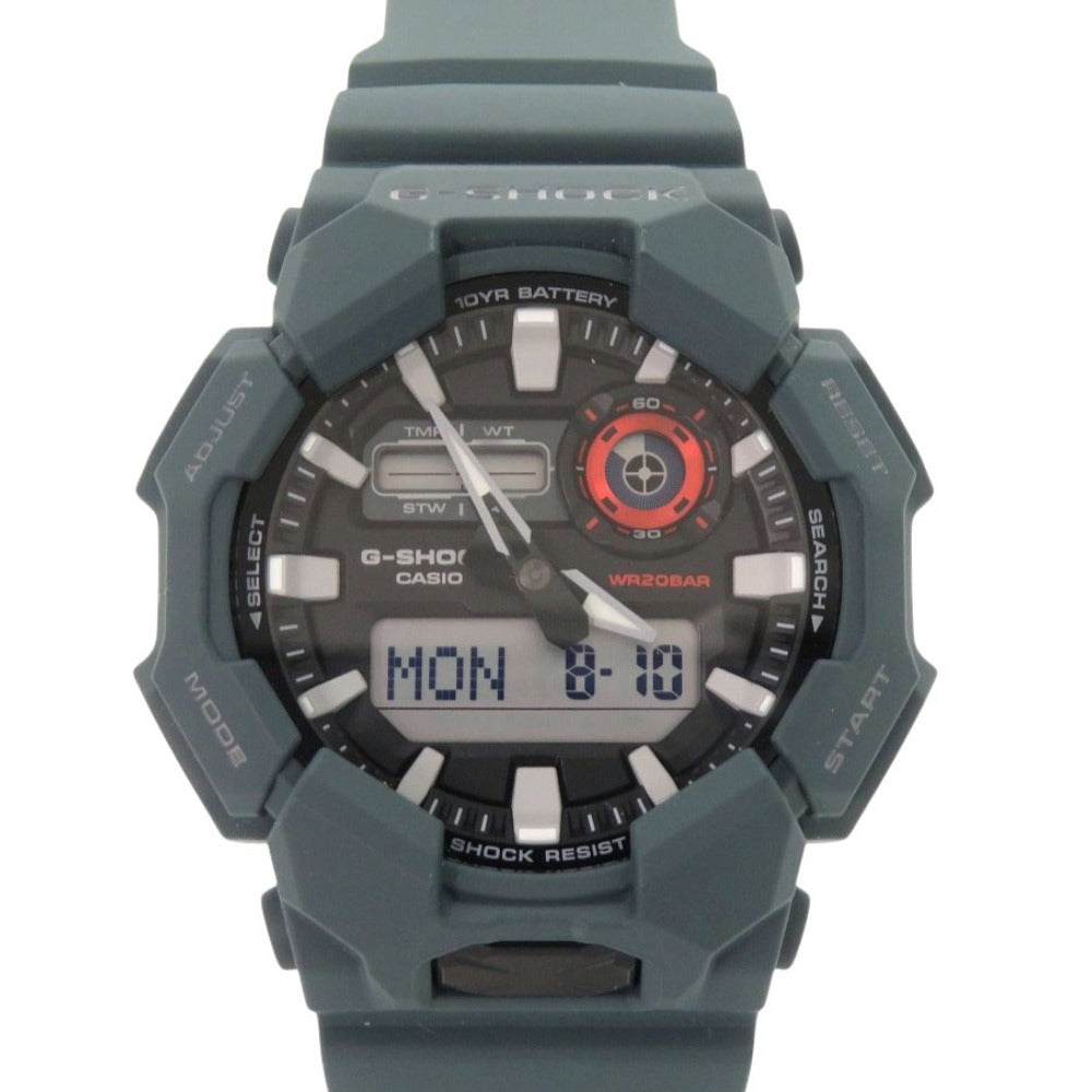 未使用 カシオ G-SHOCK GA-010-2AJF 樹脂 ブラック グリーン クオーツ アナログ デジタル 腕時計 黒 Gショック 1609【中古】CASIO