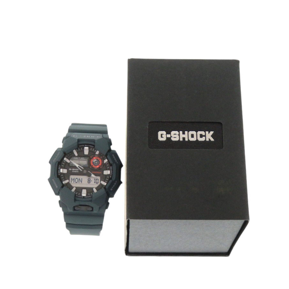 未使用 カシオ G-SHOCK GA-010-2AJF 樹脂 ブラック グリーン クオーツ アナログ デジタル 腕時計 黒 Gショック 1609【中古】CASIO