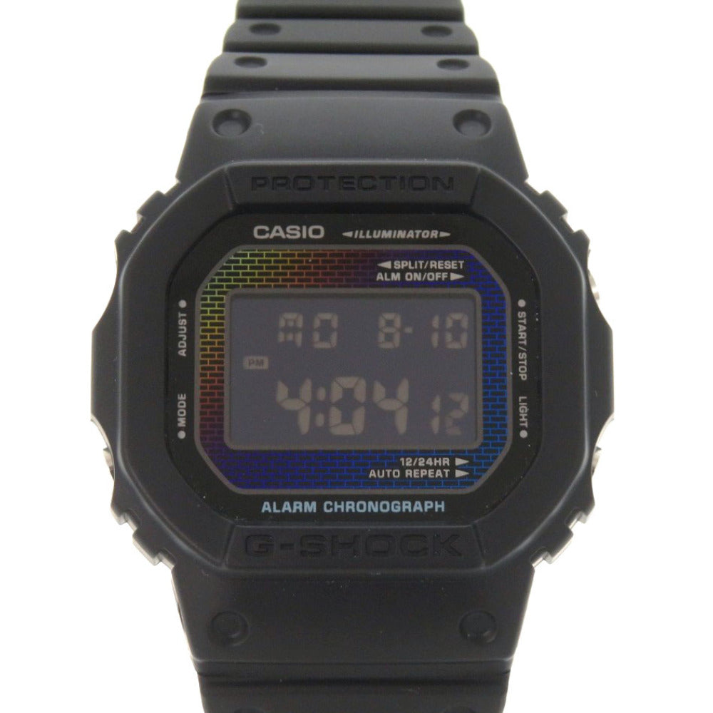 未使用 カシオ G-SHOCK DW-5600RW-1JF 樹脂 ブラック クオーツ デジタル 腕時計 黒 Gショック 1612【中古】CASIO