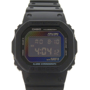 未使用 カシオ G-SHOCK DW-5600RW-1JF 樹脂 ブラック クオーツ デジタル 腕時計 黒 Gショック 1612【中古】CASIO
