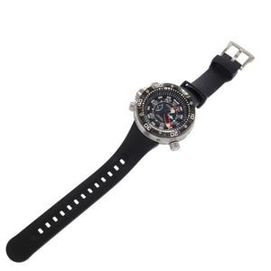 美品 シチズン プロマスター アクアランド J250-S092188 SS ラバー ブラック エコドライブ 腕時計 黒 1615【中古】CITIZEN