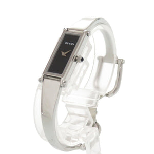 美品 グッチ 1500L SS ブラック シルバー クオーツ 腕時計 黒文字盤 1619【中古】GUCCI