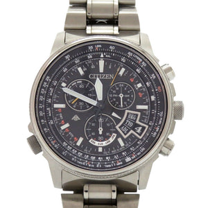 美品 シチズン プロマスター BY0080-57E チタン ブラック エコドライブ 腕時計 黒 1630【中古】CITIZEN