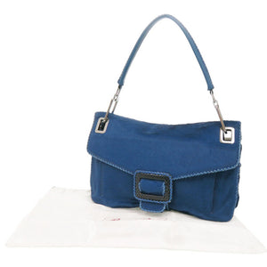 ロジェヴィヴィエ ピルグリム ハラコ ブルー ショルダーバッグ 青 1631【中古】ROGER VIVIER