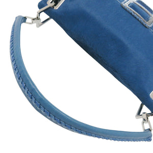 ロジェヴィヴィエ ピルグリム ハラコ ブルー ショルダーバッグ 青 1631【中古】ROGER VIVIER