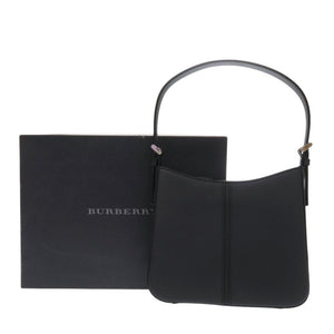 未使用 バーバリー ノバチェック レザー ブラック ハンドバッグ 黒 1641【中古】BURBERRY