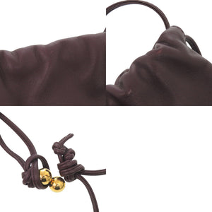 新品同様 ボッテガヴェネタ ミニ ザ バルブ レザー パープル ショルダーバッグ 1668【中古】BOTTEGAVENETA