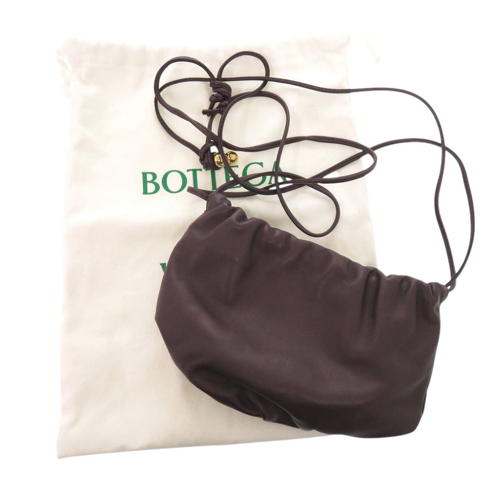 新品同様 ボッテガヴェネタ ミニ ザ バルブ レザー パープル ショルダーバッグ 1668【中古】BOTTEGAVENETA