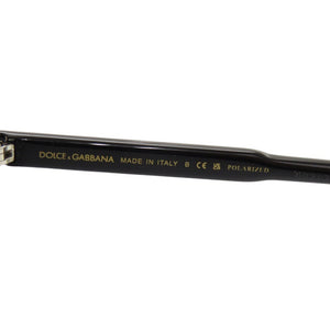 新品同様 ドルチェアンドガッバーナ ダブルブリッジ DG4423 プラスチック ブラック サングラス 黒 1674【中古】DOLCE&GABBANA