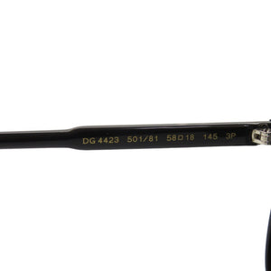 新品同様 ドルチェアンドガッバーナ ダブルブリッジ DG4423 プラスチック ブラック サングラス 黒 1674【中古】DOLCE&GABBANA