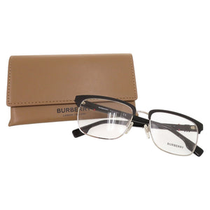 美品 バーバリー ロゴ プラスチック メタル ブラック 眼鏡 メガネ 黒 1675【中古】BURBERRY