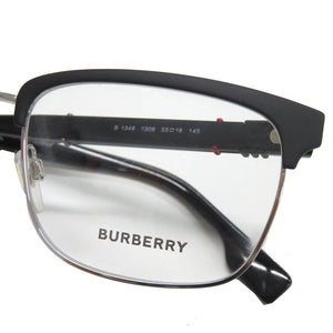 美品 バーバリー ロゴ プラスチック メタル ブラック 眼鏡 メガネ 黒 1675【中古】BURBERRY