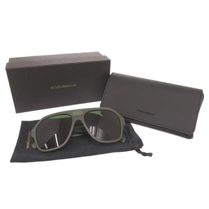 美品 ドルチェアンドガッバーナ ロゴプレート DG4433 プラスチック グリーン サングラス 緑 1676【中古】DOLCE&GABBANA