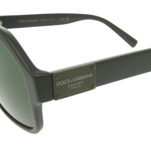 美品 ドルチェアンドガッバーナ ロゴプレート DG4433 プラスチック グリーン サングラス 緑 1676【中古】DOLCE&GABBANA