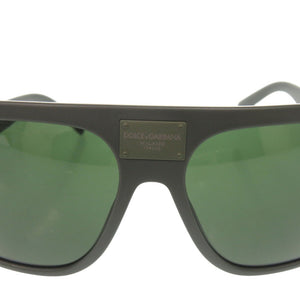 美品 ドルチェアンドガッバーナ ロゴプレート DG4433 プラスチック グリーン サングラス 緑 1676【中古】DOLCE&GABBANA