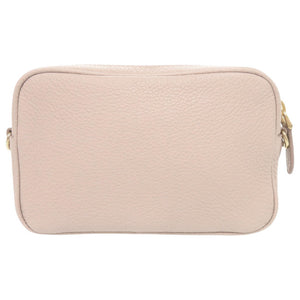 新品同様 プラダ トライアングルロゴ ミニバッグ 1NF060 レザー ピンクベージュ ショルダーバッグ 1697【中古】PRADA