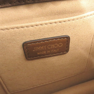 美品 ジミーチュウ ヴァレンヌ レザー ブラウン チェーンショルダー ショルダーバッグ 茶 0016【中古】JIMMY CHOO