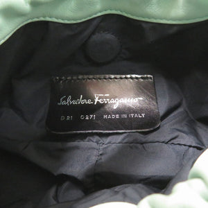 美品 サルヴァトーレフェラガモ D21 0271 レザー ミントグリーン ミニハンドバッグ 緑 0018【中古】Salvatore Ferragamo