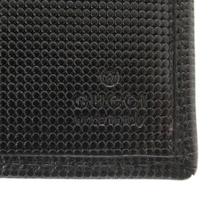 美品 グッチ 203620 レザー ブラック 二つ折り財布 黒 0024【中古】GUCCI メンズ