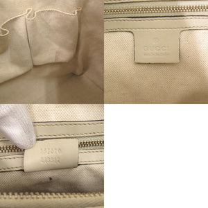 グッチ ラブリー ワンショルダーバッグ 257070 グッチシマレザー アイボリー バッグ 0046【中古】GUCCI