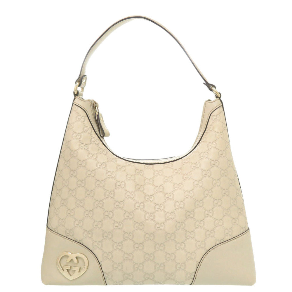グッチ ラブリー ワンショルダーバッグ 257070 グッチシマレザー アイボリー バッグ 0046【中古】GUCCI