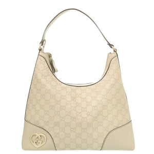 グッチ ラブリー ワンショルダーバッグ 257070 グッチシマレザー アイボリー バッグ 0046【中古】GUCCI