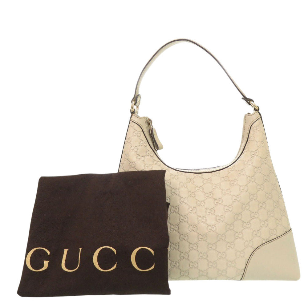 グッチ ラブリー ワンショルダーバッグ 257070 グッチシマレザー アイボリー バッグ 0046【中古】GUCCI