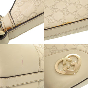 グッチ ラブリー ワンショルダーバッグ 257070 グッチシマレザー アイボリー バッグ 0046【中古】GUCCI