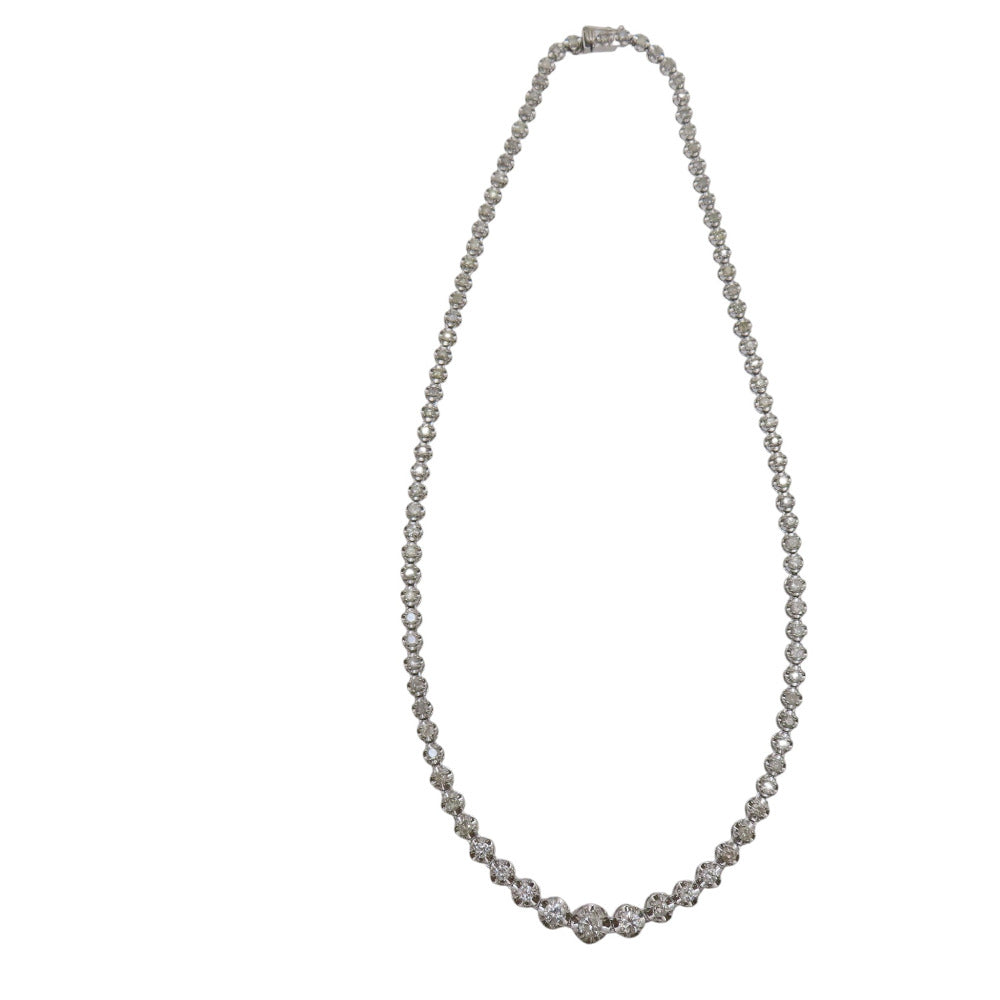 ダイヤ5.00ct Pt900 テニス ネックレス ダイヤモンド/プラチナ 0049【中古】 レディース