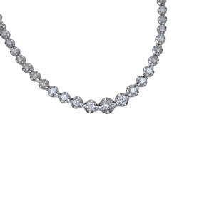 ダイヤ5.00ct Pt900 テニス ネックレス ダイヤモンド/プラチナ 0049【中古】 レディース