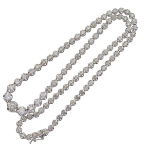 ダイヤ5.00ct Pt900 テニス ネックレス ダイヤモンド/プラチナ 0049【中古】 レディース