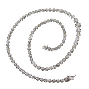 ダイヤ5.00ct Pt900 テニス ネックレス ダイヤモンド/プラチナ 0049【中古】 レディース
