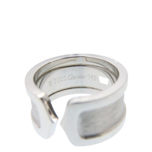 美品 カルティエ C2 LM 750WG リング 指輪 K18 ホワイトゴールド #50 ジュエリー 0050【中古】CARTIER