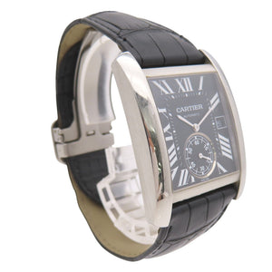 カルティエ タンク MC W5330004 自動巻き 腕時計 SS/マットクロコ ブラック 黒文字盤 0056【中古】CARTIER メンズ