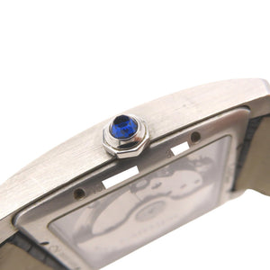 カルティエ タンク MC W5330004 自動巻き 腕時計 SS/マットクロコ ブラック 黒文字盤 0056【中古】CARTIER メンズ