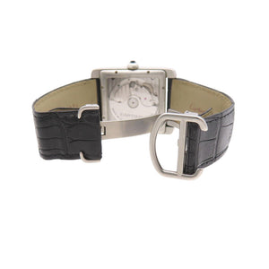 カルティエ タンク MC W5330004 自動巻き 腕時計 SS/マットクロコ ブラック 黒文字盤 0056【中古】CARTIER メンズ