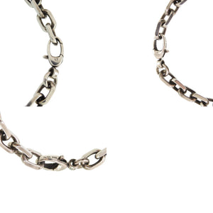 美品 グッチ インターロッキング チェーン シルバー925 ブレスレット シルバー 0071【中古】GUCCI