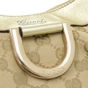 グッチ グッチシマ アビー 190525 GGキャンバス ベージュ/ゴールド ハンドバッグ 0132【中古】GUCCI