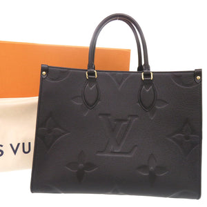 未使用 ルイ ヴィトン オンザゴー MM モノグラムアンプラント M45595 ノワール 2WAY トートバッグ 黒 LV 0142【中古】LOUIS VUITTON