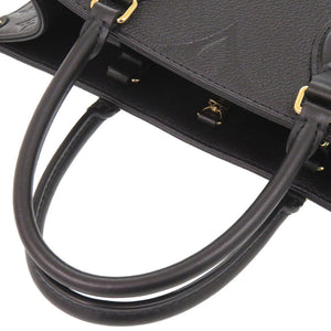 未使用 ルイ ヴィトン オンザゴー MM モノグラムアンプラント M45595 ノワール 2WAY トートバッグ 黒 LV 0142【中古】LOUIS VUITTON