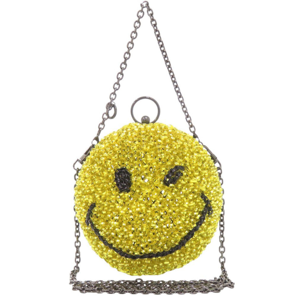 新品同様 アンテプリマ SMILEY 3D スマイリー ワイヤーバッグ イエロー ショルダーバッグ 0149【中古】ANTEPRIMA