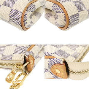 美品 ルイ ヴィトン エヴァ ダミエ アズール N55214 2WAY ショルダーバッグ LV 0154【中古】LOUIS VUITTON