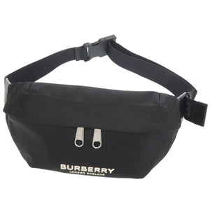新品同様 バーバリー 8049095 ブラック ウエストバッグ ボディバッグ 黒 0174【中古】BURBERRY メンズ