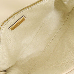 未使用 トリーバーチ ウィラ WILLA 148244 レザー アイボリー ショルダーバッグ 0189【中古】Tory Burch