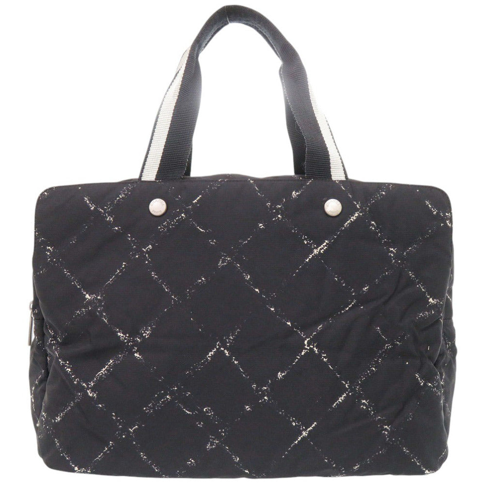 美品 シャネル トラベルライン ブラック ボストンバッグ 黒 0194【中古】CHANEL メンズ