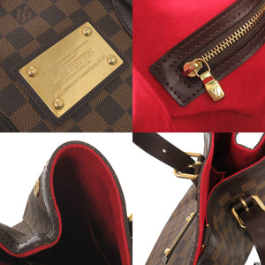美品 ルイ ヴィトン ハムステッドMM ダミエ N51204 ブラウン トートバッグ LV 0204【中古】LOUIS VUITTON
