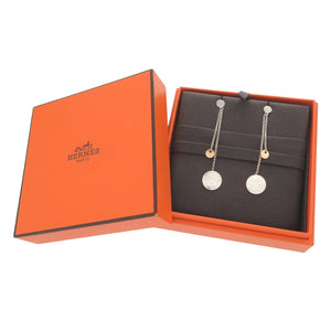新品同様 エルメス エクスリブリスPM シルバー925シルバー750 ピアス シルバー 0206【中古】HERMES