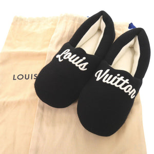 新品同様 ルイ ヴィトン ドリーミーライン ニット サイズ39 ブラック ルームシューズ スリッパ 黒 LV 0216【中古】LOUIS VUITTON