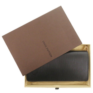 新品同様 ルイ ヴィトン ポルトフォイユ ブラザ エピ M60622 ノワール 長財布 LV 0247【中古】LOUIS VUITTON メンズ